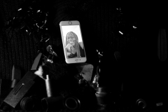 Portrait depicting Hershey on iPhone