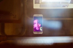 Portrait depicting Khalid on iPhone