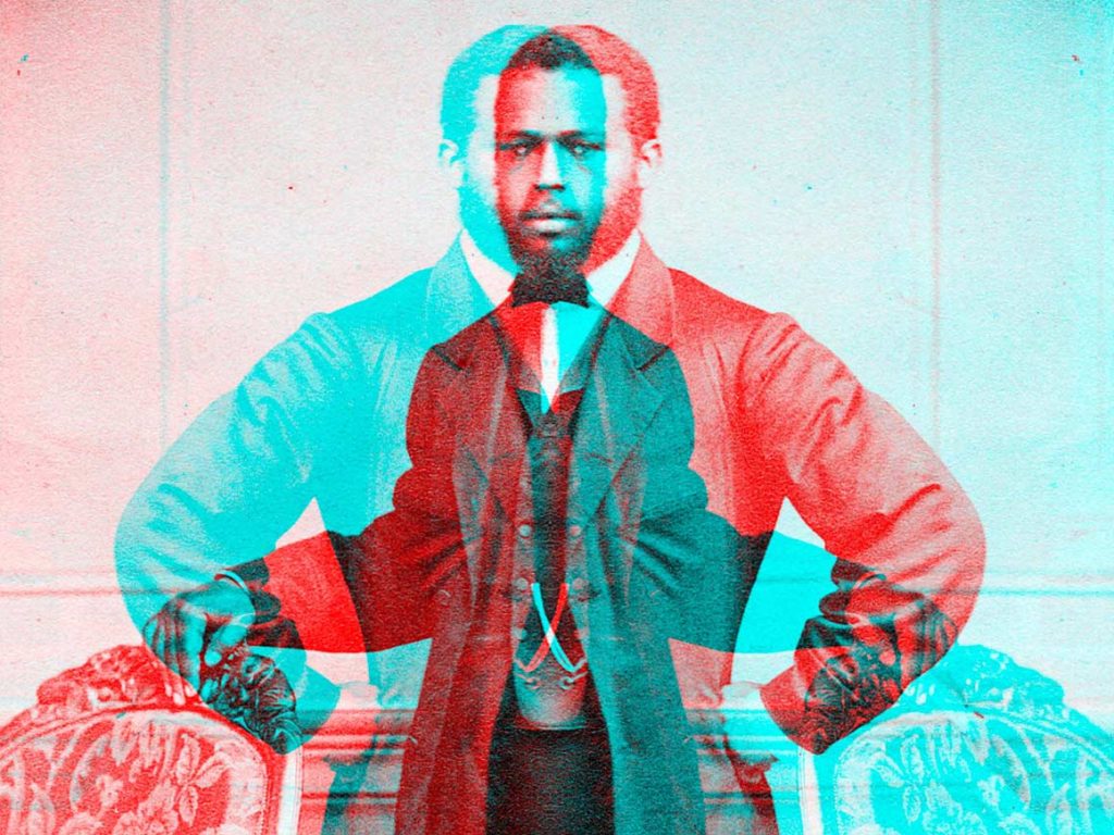 3D Photograph of man in suit