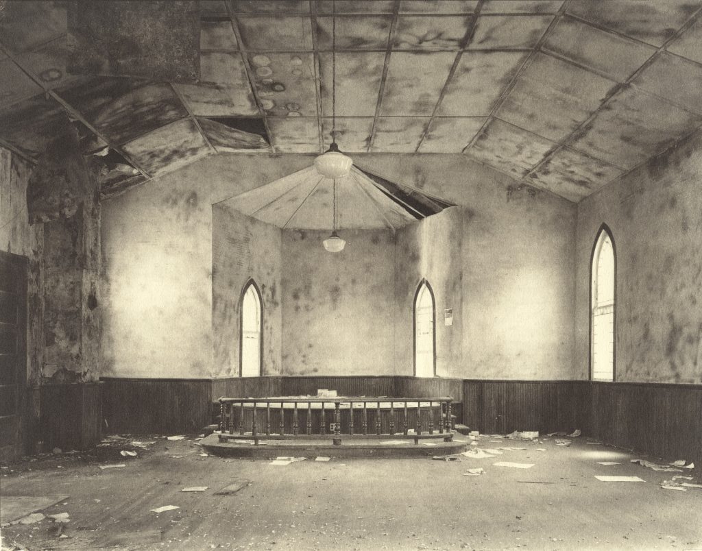 interior of an abandoned building